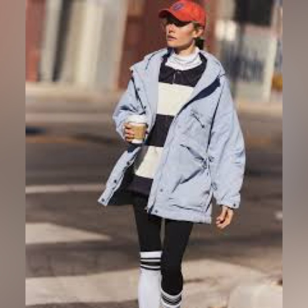 FP Movement by Free People Light Blue Hooded Puffer Jacket - Picture 2 of 9